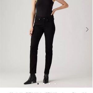 Levi's Black Straight Leg Jeans for Women